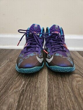 Nike Lebron 11 Purple & Teal Big Kids Athletic Sneakers, Size 6.5Y